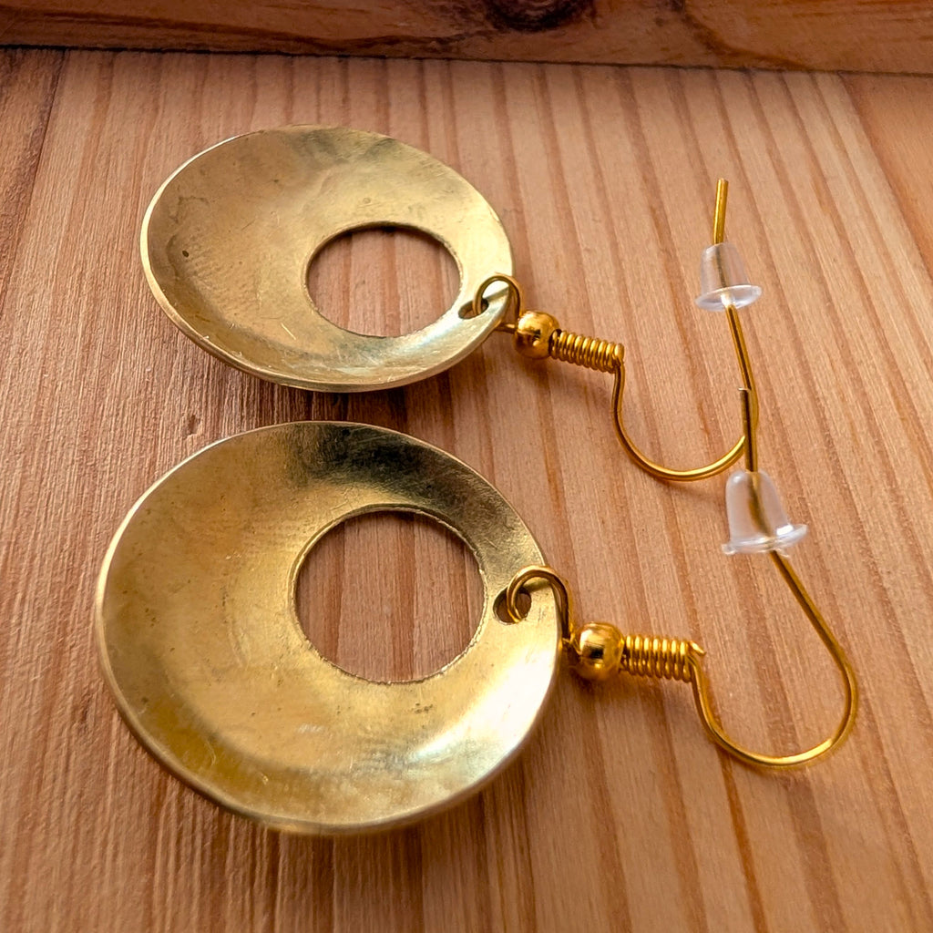 Orecchini Ottone Bucati 25mm