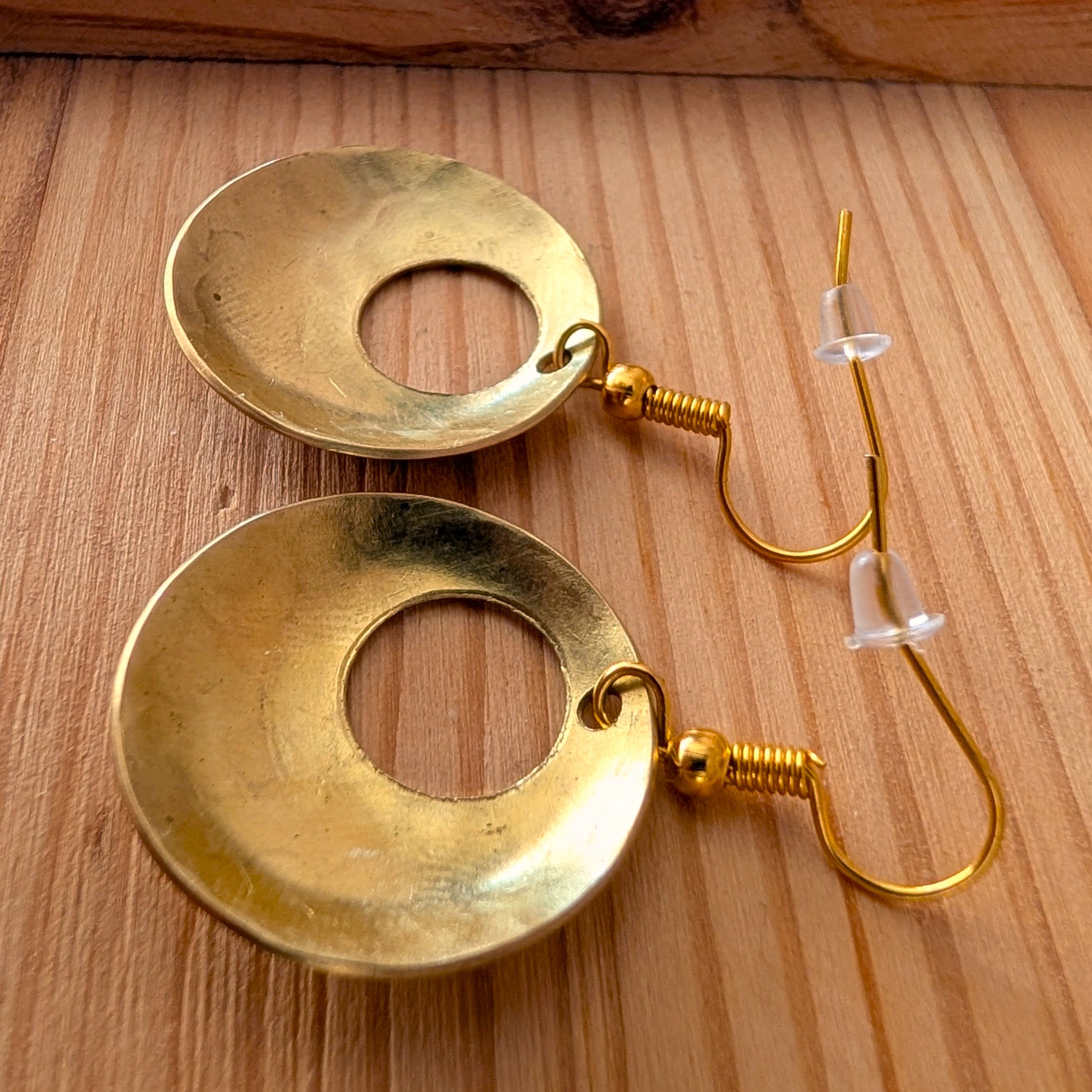 Orecchini Ottone Bucati 25mm